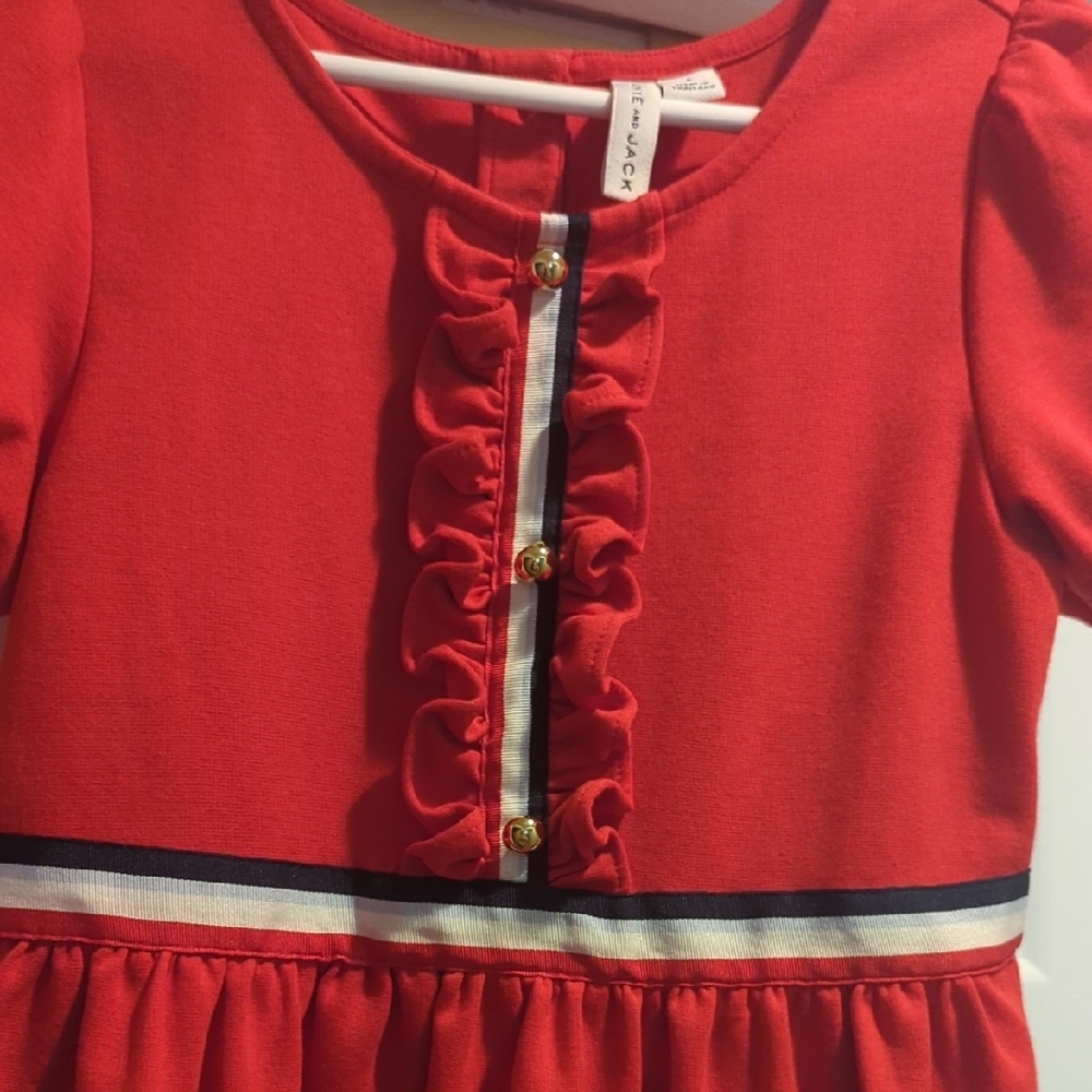 Janie and Jack Red Ruffle Dress - Picture 5 of 6